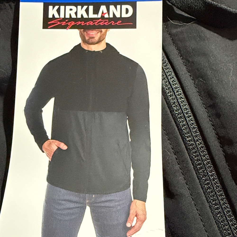 NWT Kirkland Signature Men’s Mixed Media Jacket full Zip Black Size L